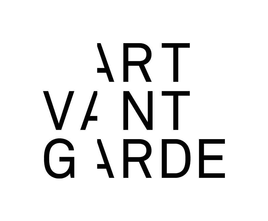 Art Van Garde logo white version – brand identity design